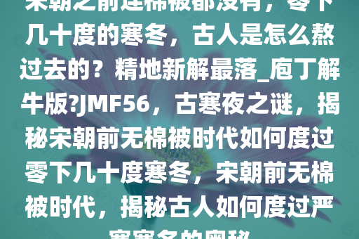 宋朝之前连棉被都没有，零下几十度的寒冬，古人是怎么熬过去的？精地新解最落_庖丁解牛版?JMF56，古寒夜之谜，揭秘宋朝前无棉被时代如何度过零下几十度寒冬，宋朝前无棉被时代，揭秘古人如何度过严寒寒冬的奥秘