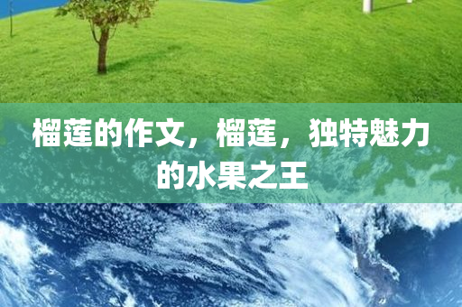 榴莲的作文，榴莲，独特魅力的水果之王今晚必出三肖2025_2025新澳门精准免费提供·精确判断