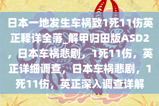 日本一地发生车祸致1死11伤英正释详全落_解甲归田版ASD2，日本车祸悲剧，1死11伤，英正详细调查，日本车祸悲剧，1死11伤，英正深入调查详解今晚必出三肖2025_2025新澳门精准免费提供·精确判断