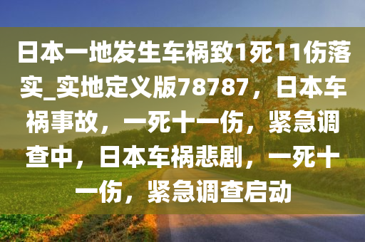 日本一地发生车祸致1死11伤落实_实地定义版78787，日本车祸事故，一死十一伤，紧急调查中，日本车祸悲剧，一死十一伤，紧急调查启动今晚必出三肖2025_2025新澳门精准免费提供·精确判断