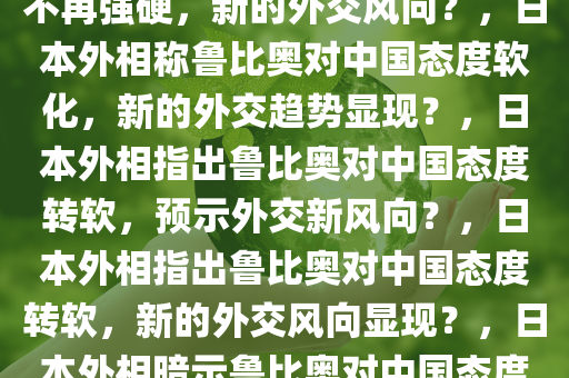 日本外相称鲁比奥对中国态度不再强硬，新的外交风向？，日本外相称鲁比奥对中国态度软化，新的外交趋势显现？，日本外相指出鲁比奥对中国态度转软，预示外交新风向？，日本外相指出鲁比奥对中国态度转软，新的外交风向显现？，日本外相暗示鲁比奥对中国态度软化，或现外交新风向
