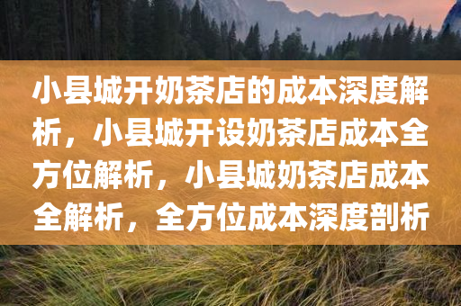 小县城开奶茶店的成本深度解析，小县城开设奶茶店成本全方位解析，小县城奶茶店成本全解析，全方位成本深度剖析