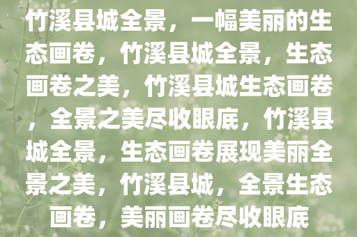 竹溪县城全景，一幅美丽的生态画卷，竹溪县城全景，生态画卷之美，竹溪县城生态画卷，全景之美尽收眼底，竹溪县城全景，生态画卷展现美丽全景之美，竹溪县城，全景生态画卷，美丽画卷尽收眼底