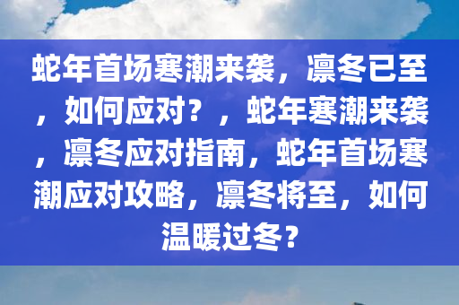 蛇年首场寒潮来袭，凛冬已至，如何应对？，蛇年寒潮来袭，凛冬应对指南，蛇年首场寒潮应对攻略，凛冬将至，如何温暖过冬？