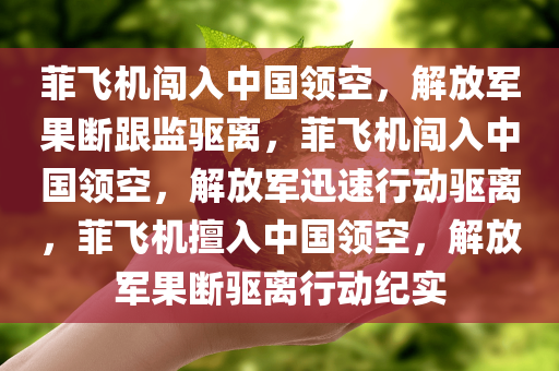 菲飞机闯入中国领空，解放军果断跟监驱离，菲飞机闯入中国领空，解放军迅速行动驱离，菲飞机擅入中国领空，解放军果断驱离行动纪实