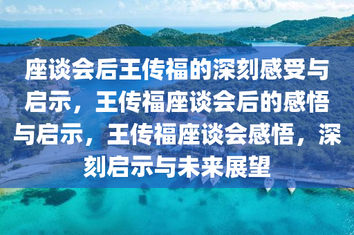 座谈会后王传福的深刻感受与启示，王传福座谈会后的感悟与启示，王传福座谈会感悟，深刻启示与未来展望