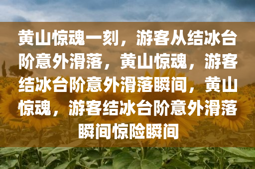 黄山惊魂一刻，游客从结冰台阶意外滑落，黄山惊魂，游客结冰台阶意外滑落瞬间，黄山惊魂，游客结冰台阶意外滑落瞬间惊险瞬间