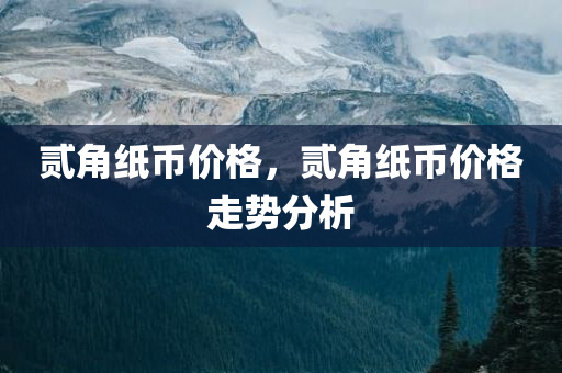 贰角纸币价格，贰角纸币价格今晚必出三肖2025_2025新澳门精准免费提供·精确判断走势分析