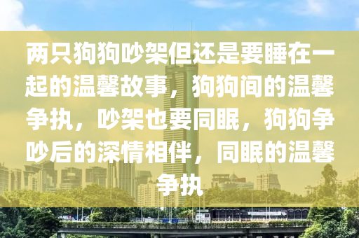 两只狗狗吵架但还是要睡在一起的温馨故事，狗狗间的温馨争执，吵架也要同眠，狗狗争吵后的深情相伴，同眠的温馨争执