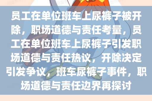 员工在单位班车上尿裤子被开除，职场道德与责任考量，员工在单位班车上尿裤子引发职场道德与责任热议，开除决定引发争议，班车尿裤子事件，职场道德与责任边界再探讨