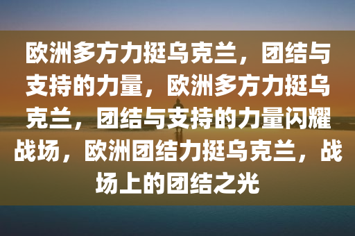 欧洲多方力挺乌克兰，团结与支持的力量，欧洲多方力挺乌克兰，团结与支持的力量闪耀战场，欧洲团结力挺乌克兰，战场上的团结之光今晚必出三肖2025_2025新澳门精准免费提供·精确判断