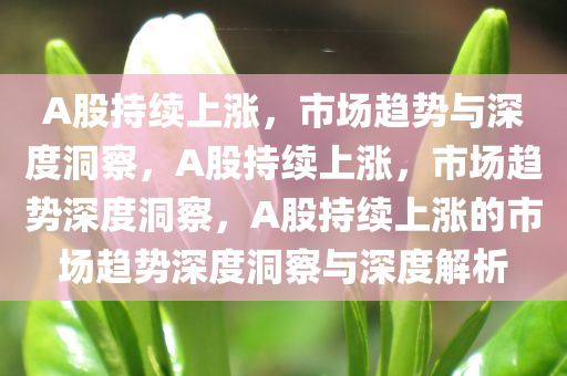 A股持续上涨，市场趋势与深度洞察，A股持续上涨，市场趋势深度洞察，A股持续上涨的市场趋势深度洞察与深度解析今晚必出三肖2025_2025新澳门精准免费提供·精确判断