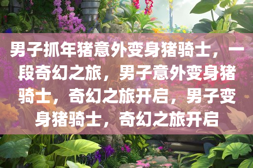 男子抓年猪意外变身猪骑士，一段奇幻之旅，男子意外变身猪骑士，奇幻之旅开启，男子变身猪骑士，奇幻之旅开启