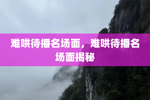 难哄待播今晚必出三肖2025_2025新澳门精准免费提供·精确判断名场面，难哄待播名场面揭秘