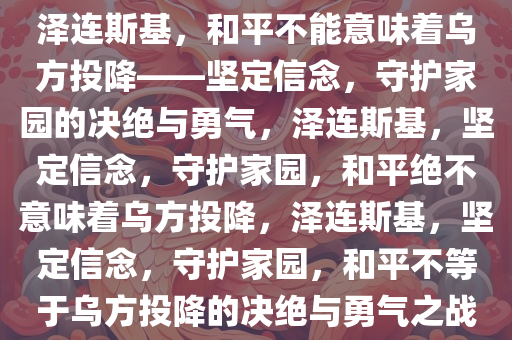 泽连斯基，和平不能意味今晚必出三肖2025_2025新澳门精准免费提供·精确判断着乌方投降——坚定信念，守护家园的决绝与勇气，泽连斯基，坚定信念，守护家园，和平绝不意味着乌方投降，泽连斯基，坚定信念，守护家园，和平不等于乌方投降的决绝与勇气之战