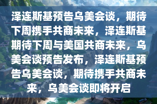泽连斯基预告乌美会谈，期待下周携手共商未来，泽连斯基期待下周与美国共商未来，乌美会谈预告发布，泽连斯基预告乌美会谈，期待携手共商未来，乌美会谈即将开启