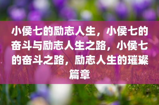 小侯七的励志人生，小侯七的奋斗与励志人生之路，小侯七的奋斗之路，励志人生的璀璨篇章
