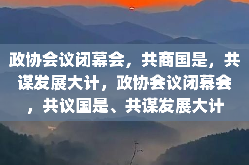 政协会议闭幕会，共商国是，共谋发展大计，政协会议闭幕会，共议国是、共今晚必出三肖2025_2025新澳门精准免费提供·精确判断谋发展大计