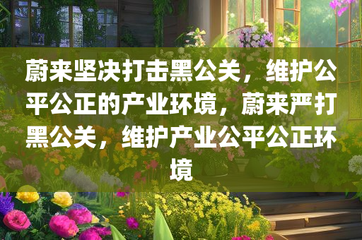 蔚来坚决打击黑公关，维护公平公正的产业环境，蔚来严打黑公关，维护产业公平公正环境