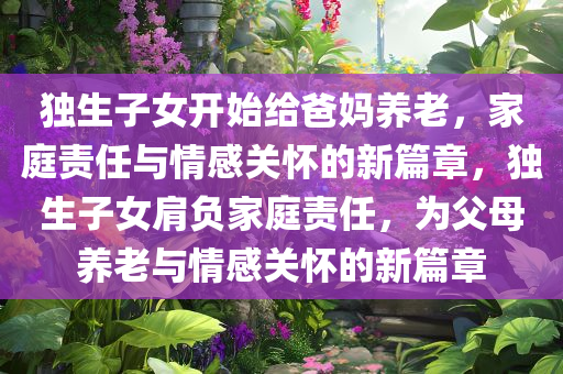 独生子女开始给爸妈养老，家庭责任与情感关怀的新篇章，独生子女肩负家庭责任，为父母养老与情感关怀的新篇章今晚必出三肖2025_2025新澳门精准免费提供·精确判断