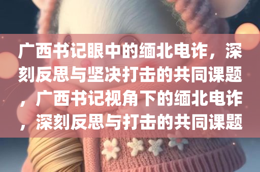 广西书记眼中的缅北电诈，深刻反思与坚决打今晚必出三肖2025_2025新澳门精准免费提供·精确判断击的共同课题，广西书记视角下的缅北电诈，深刻反思与打击的共同课题