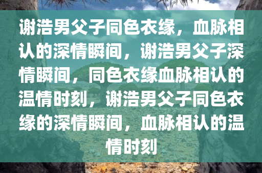 谢浩男父子同色衣缘，血脉相认的深情瞬间，谢浩男父子深情瞬间，同色衣缘血脉相认的温情时刻，谢浩男父子同色衣缘的深情瞬间，血脉相认的温情时刻