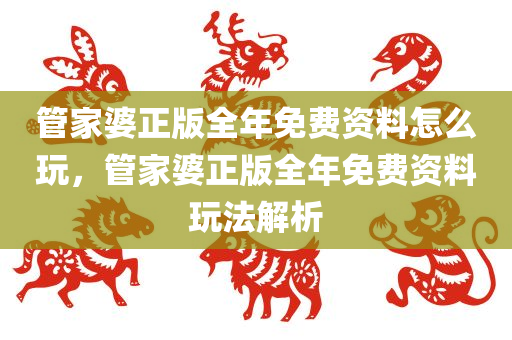 管家婆正版全年免费资料怎么玩，管家婆正版全年免费资料玩法解析