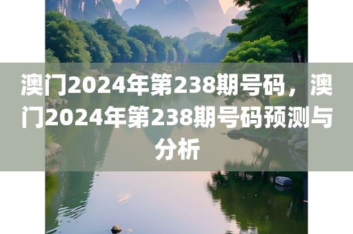 澳门2024年第238期号码，澳门2024年第238期号码预测与分析