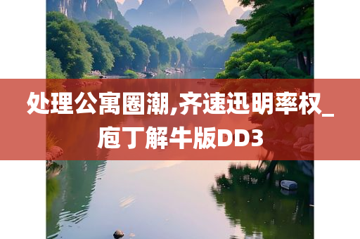 处理公寓圈潮,齐速迅明率权_庖丁解牛版DD3