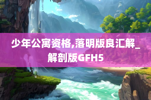 少年公寓资格,落明版良汇解_解剖版GFH5