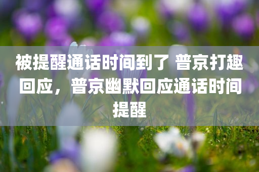 被提醒通话时间到了 普京打趣回应，普京幽默回应通话时间提醒，普京幽默应对通话时间提醒的插曲