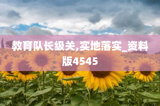 教育队长级关,实地落实_资料版4545