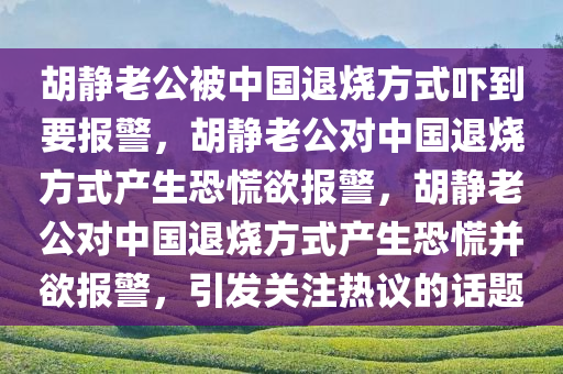 胡静老公被中国退烧方式吓到要报警，胡静老公对中国退烧方式产生恐慌欲报警，胡静老公对中国退烧方式产生恐慌并欲报警，引发关注热议的话题
