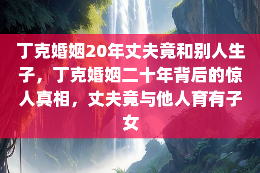 丁克婚姻20年丈夫竟和别人生子，丁克婚姻二十年背后的惊人真相，丈夫竟与他人育有子女，丁克婚姻二十年惊现丈夫与他人育子，背后的真相揭秘