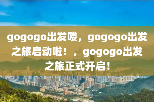 gogogo出发喽