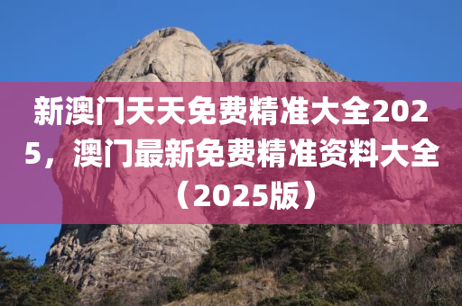 新澳门天天免费精准大全2025今晚必出三肖2025_2025新澳门精准免费提供·精确判断，澳门最新免费精准资料大全（2025版）