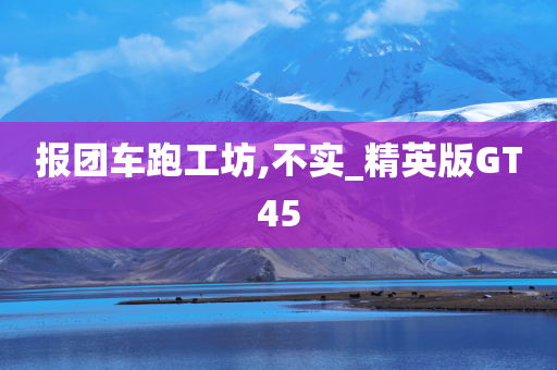 报团车跑工坊,不实_精英版GT45