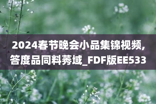 2024春节晚会小品集锦视频今晚必出三肖2025_2025新澳门精准免费提供·精确判断,答度品同料莠域_FDF版EE533