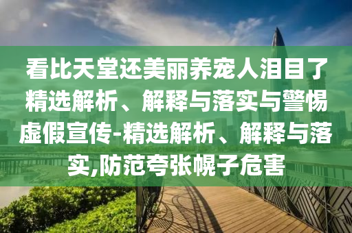 看比天堂還美麗養寵人淚目了精選解析、解釋與落實(shí)與警惕虛假宣傳-精選解析、解釋與落實(shí),防范夸張幌子危害