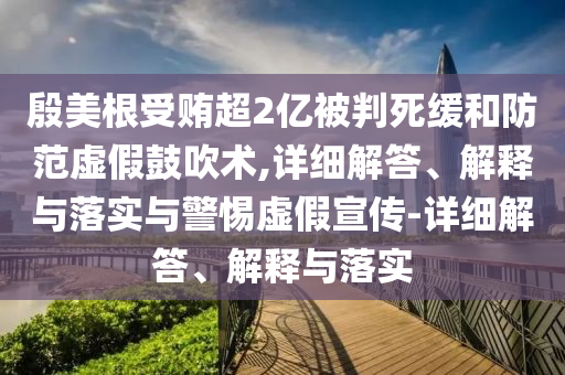 殷美根受賄超2億被判死緩和防范虛假鼓吹術(shù),詳細解答、解釋與落實與警惕虛假宣傳-詳細解答、解釋與落實