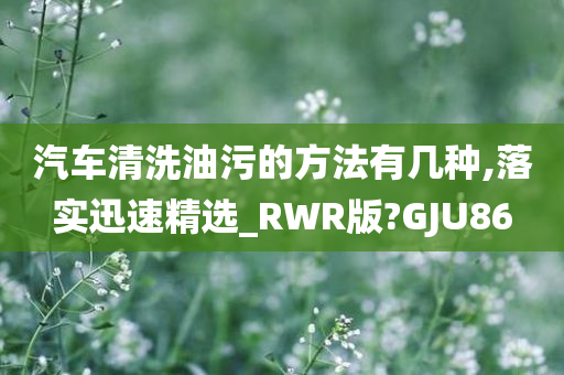汽车清洗油污的方法有几种,落实迅速精选_RWR版?GJU86