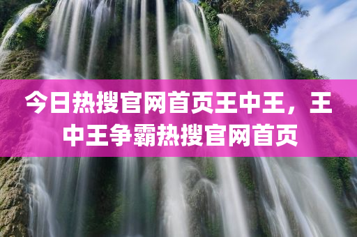今日热搜官网首页王中王，王中王争霸热搜官网首页