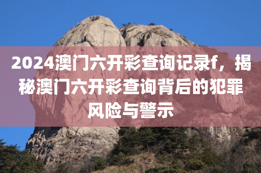 2024澳门六开彩查询记录f，揭秘澳门六开彩查询背后的犯罪风险与警示