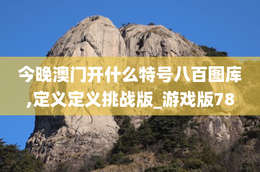 今晚澳门开什么特号八百图库,定义定义挑战版_游戏版78