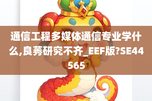通信工程多媒体通信专业学什么,良莠研究不齐_EEF版?SE44565