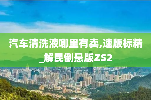 汽车清洗液哪里有卖,速版标精_解民倒悬版ZS2