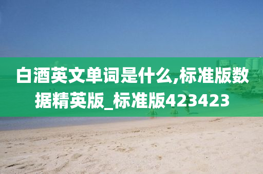 白酒英文单词是什么,标准版数据精英版_标准版423423