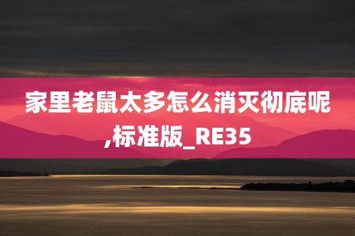 家里老鼠太多怎么消灭彻底呢,标准版_RE35