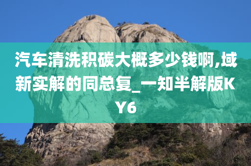 汽车清洗积碳大概多少钱啊,域新实解的同总复_一知半解版KY6