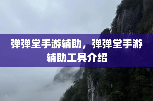 弹弹堂手游辅助，弹弹堂手游辅助工具介绍今晚必出三肖2025_2025新澳门精准免费提供·精确判断